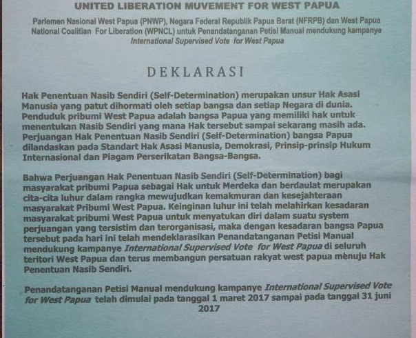 ULMWP Board Committee in West Papua endorses the self-determination petition ULMWP Board Committee in West Papua endorses the self-determination petition